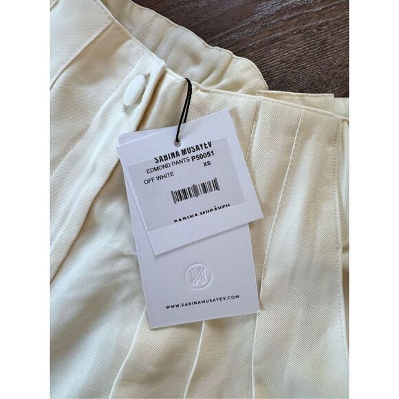 NWT Sabina Musayev Edmond Shorts High Rise in Off White Size XS - Picture 5 of 11